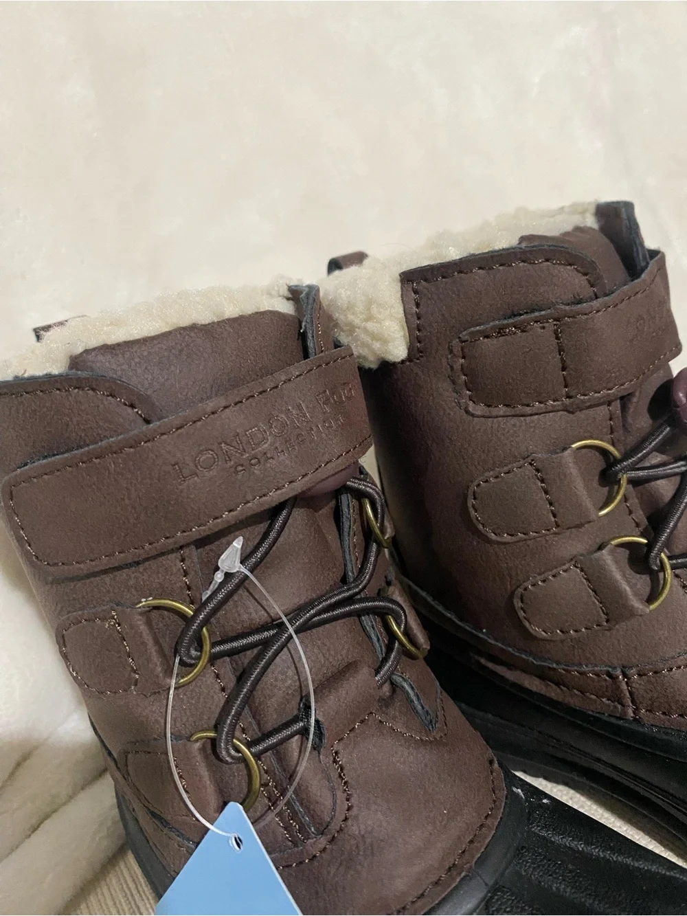 London Fog | Kids Brown and Black Waterproof Snow Boots Size 9 Walker Toddler